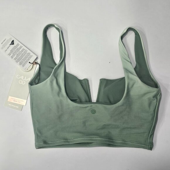 Calia V Notch Ruched Double Scoop Bikini Top - Picture 6 of 8